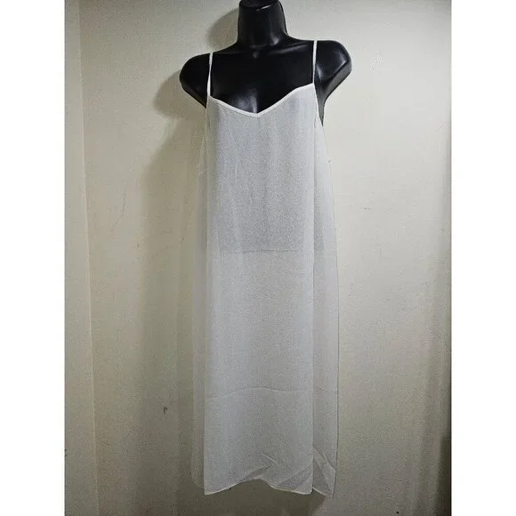 NWT Tory Burch Jasmine Ivory Gold Dress Tie Waist 12 Large - Picture 3 of 5